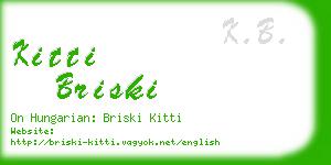 kitti briski business card
